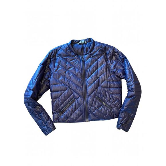 Athleta Geneva Zipper Down Jacket in Navy Size Medium 0580 - Picture 1 of 8